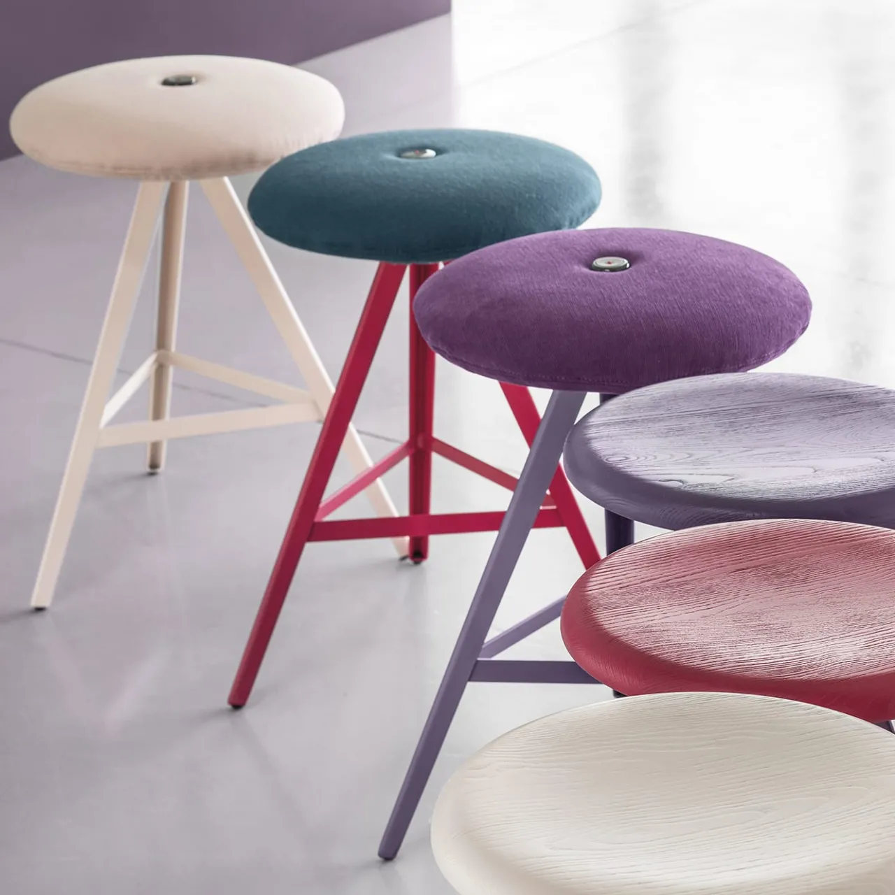 TrabA' Stools<Aky Pink Stool #2 by Emilio Nanni