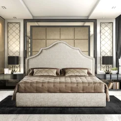 Bedding Atelier Beds<Alan Melange Taupe Double Bed