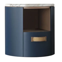 Meroni & Colzani Nightstands<Alassio Bedside Table with top in Marble Calacatta Gold Shine