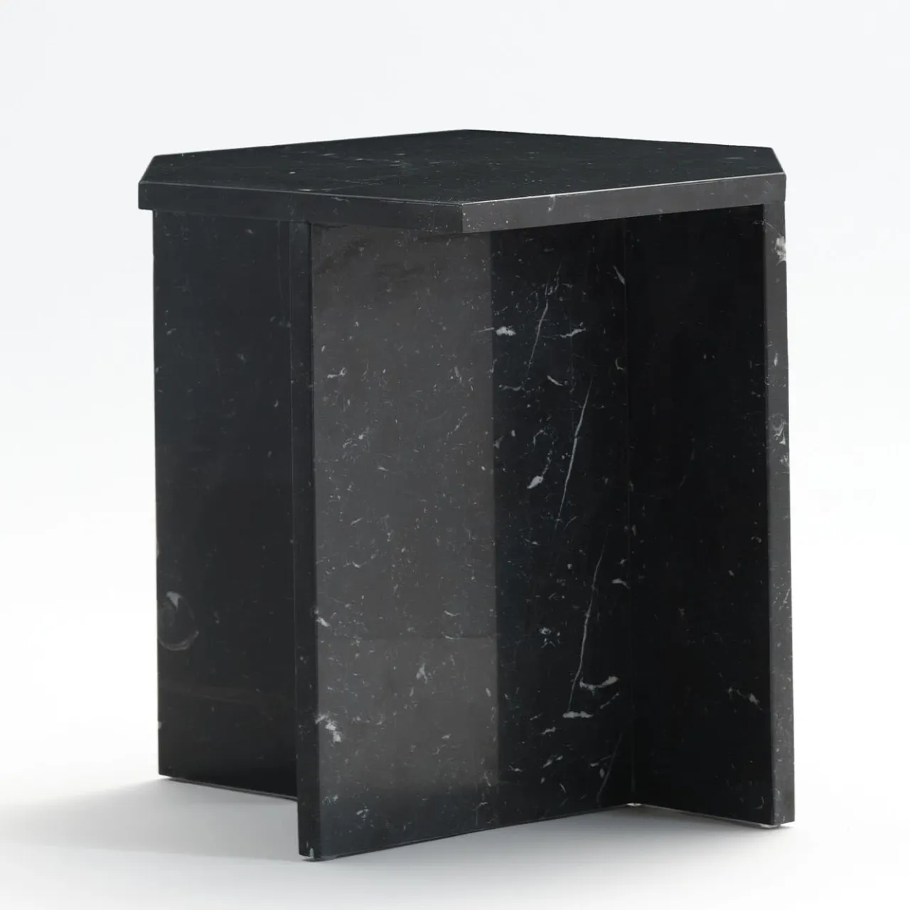 V.L. Lavorazioni In Ferro Side Tables<Alcubo Hexagonal Black Marquinia Coffee Table by Antonio Saporito