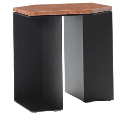 V.L. Lavorazioni In Ferro Side Tables<Alcubo Hexagonal Metal & Rosso Verona Side Table by A. Saporito