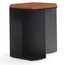 V.L. Lavorazioni In Ferro Side Tables<Alcubo Hexagonal Metal & Rosso Verona Side Table by A. Saporito