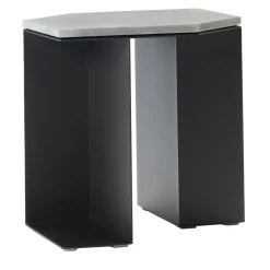 V.L. Lavorazioni In Ferro Side Tables<Alcubo Hexagonal Metal & Stone Side Table by Antonio Saporito
