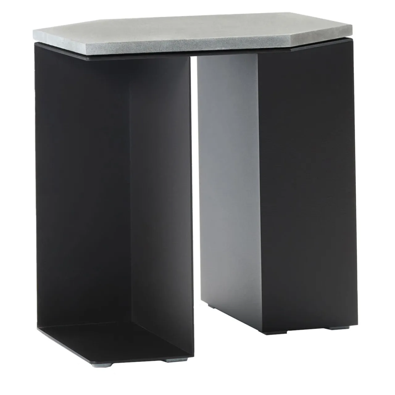 V.L. Lavorazioni In Ferro Side Tables<Alcubo Hexagonal Metal & Stone Side Table by Antonio Saporito