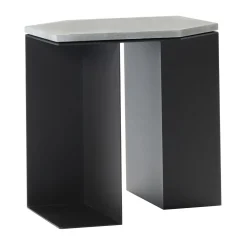 V.L. Lavorazioni In Ferro Side Tables<Alcubo Hexagonal Metal & Stone Side Table by Antonio Saporito