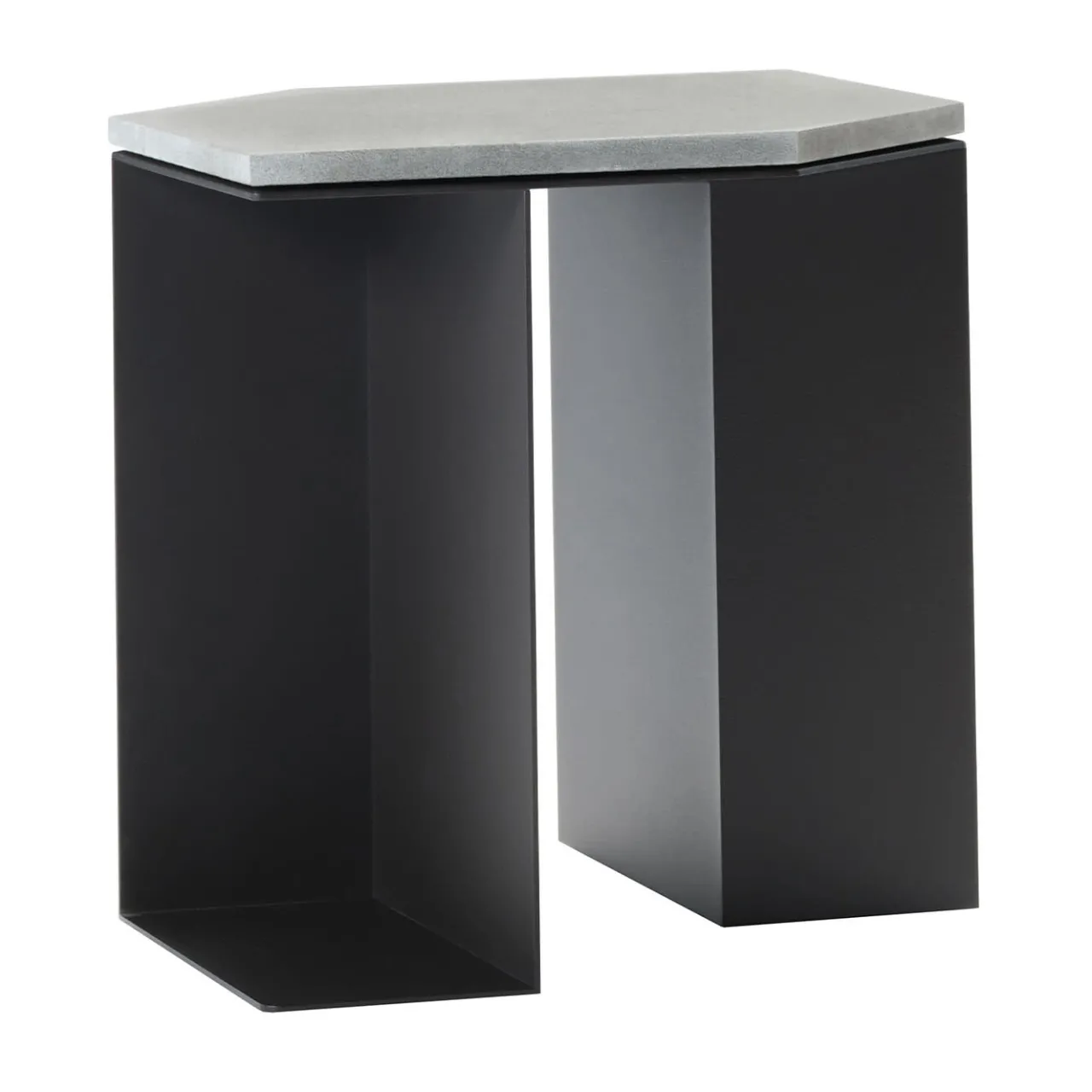 V.L. Lavorazioni In Ferro Side Tables<Alcubo Hexagonal Metal & Stone Side Table by Antonio Saporito