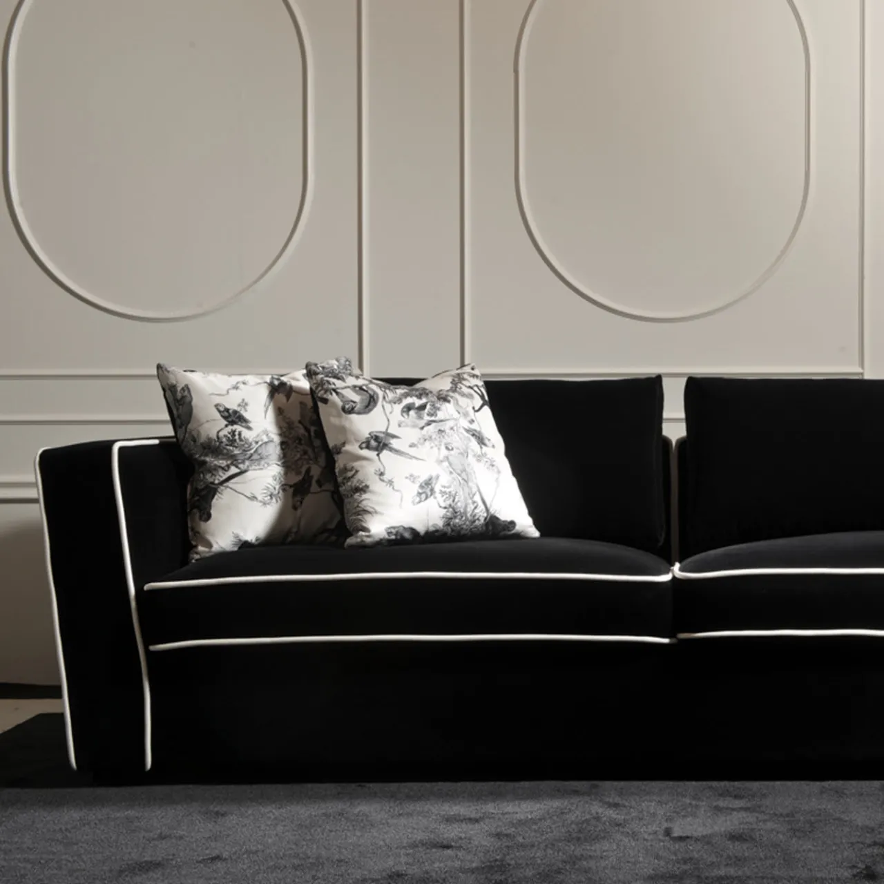 DOM Edizioni Sofas<Alexander Black Sofa