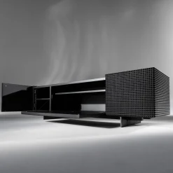 Albedo Sideboards Buffets<Alfieri Black Lacquered Wood TV Sideboard