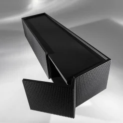 Albedo Sideboards Buffets<Alfieri Black Lacquered Wood TV Sideboard