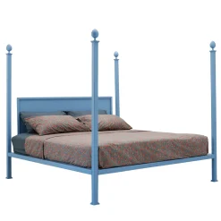 Lispi Beds<Alfio Azure Iron Double Bed