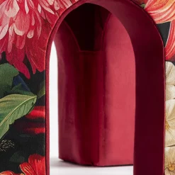 Secondome Edizioni Stools<Alice Floral Velvet Stool by Clementine Chambon