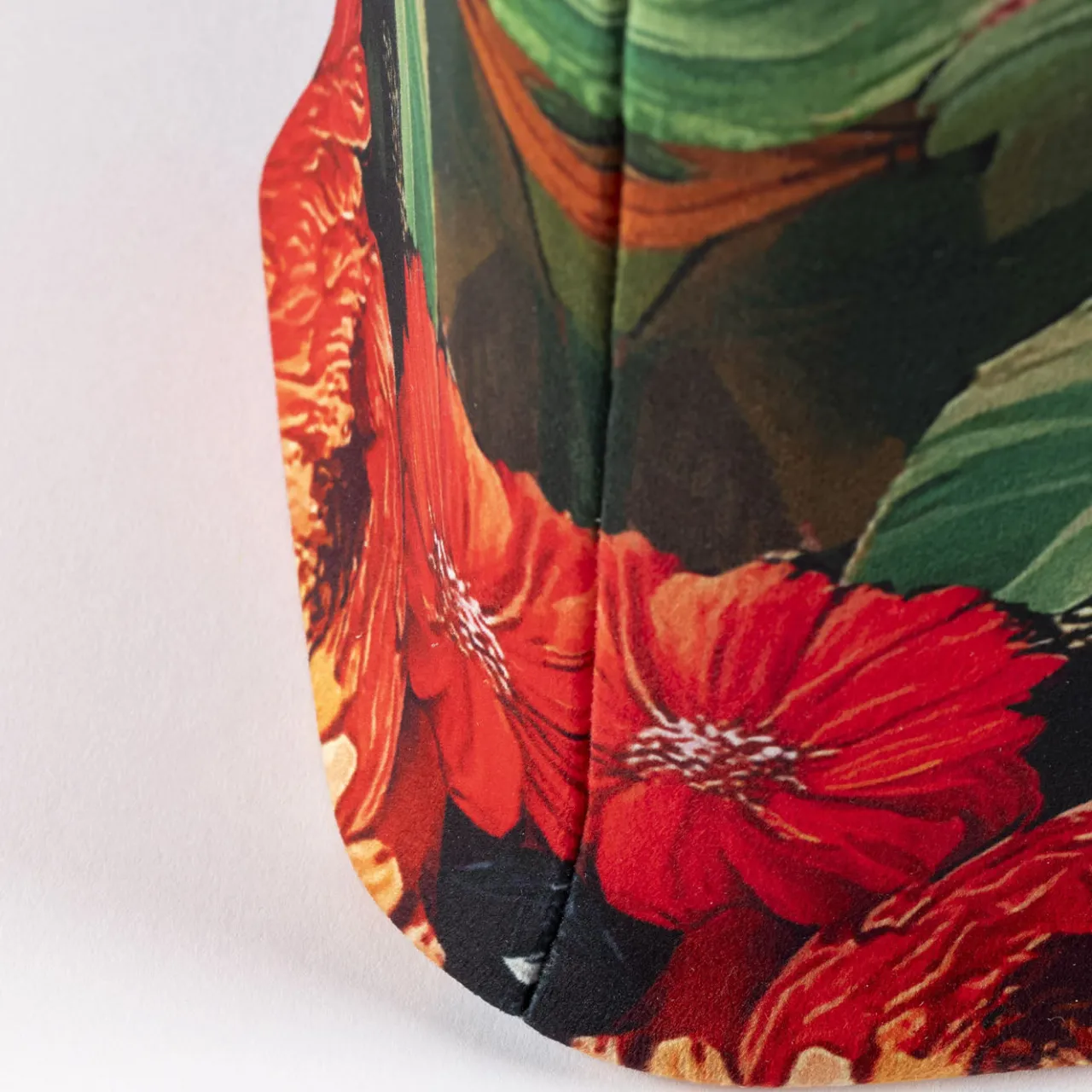 Secondome Edizioni Stools<Alice Floral Velvet Stool by Clementine Chambon