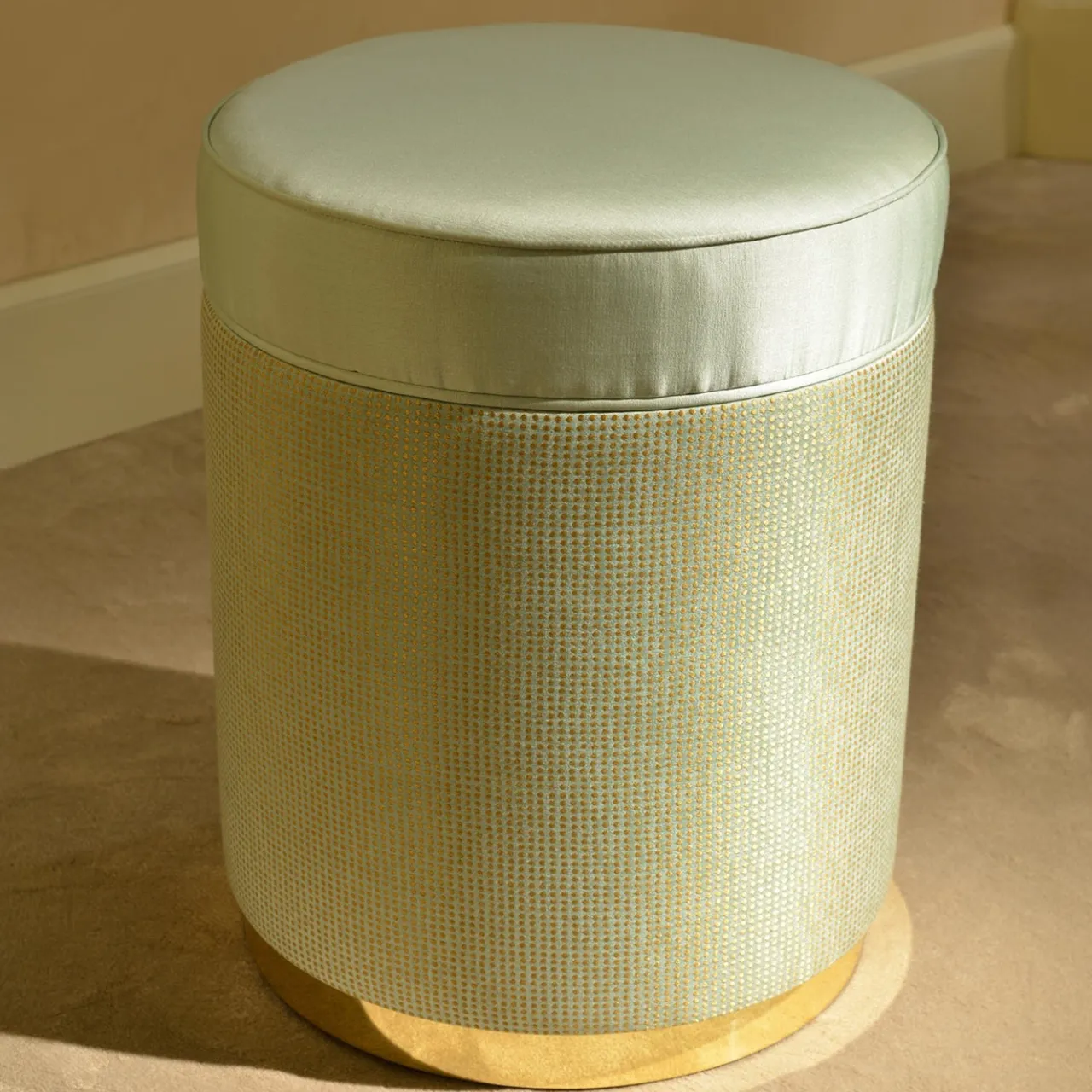Cafedesart Ottomans & Poufs<Alice Pouf with Gold Base