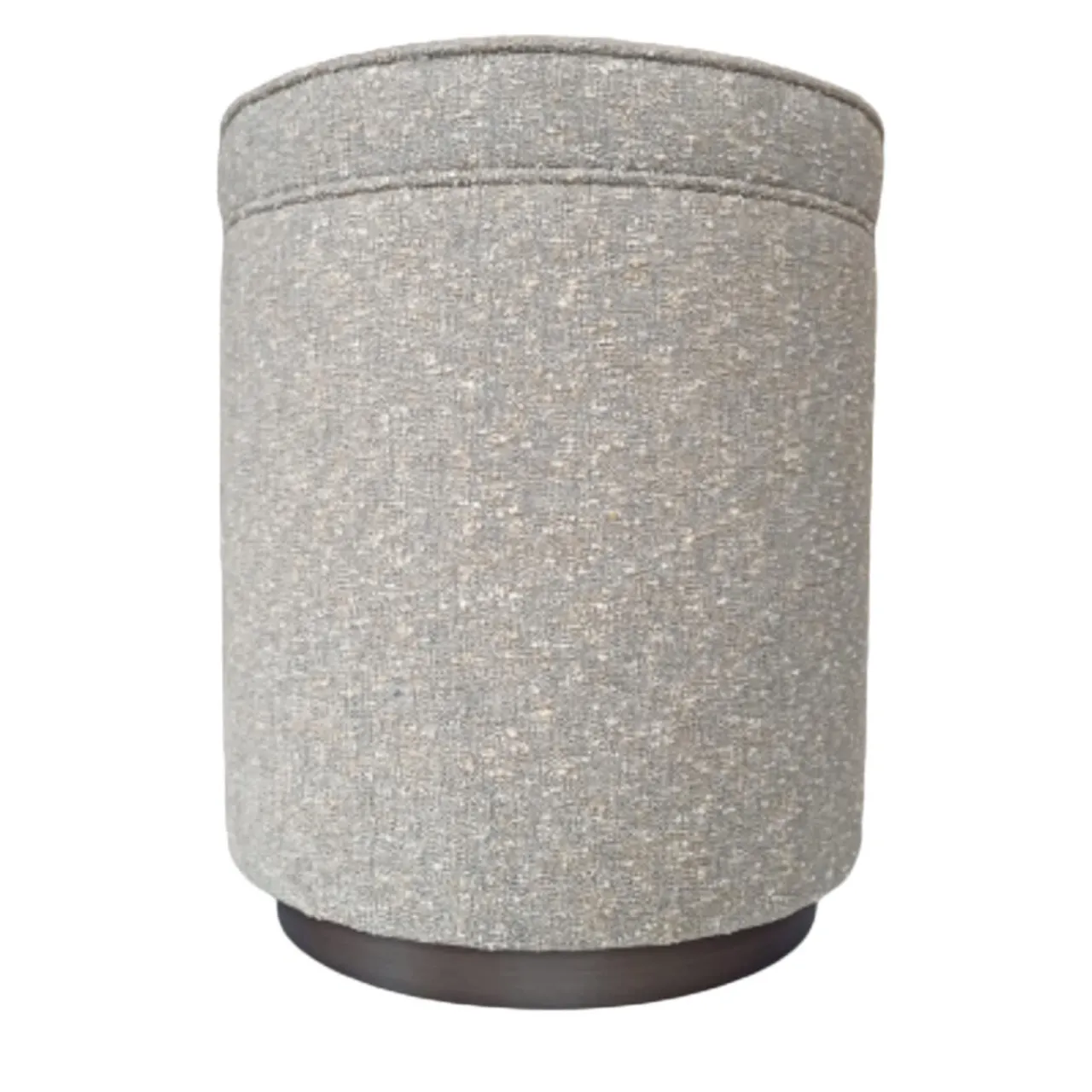 Cafedesart Ottomans & Poufs<Alice Round Gray Pouf