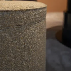 Cafedesart Ottomans & Poufs<Alice Round Gray Pouf
