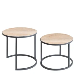 La Sartoria del Marmo by Lombardi Marmi Nesting Tables<Alicudi and Filicudi Travertine Set of 2 Coffee Tables