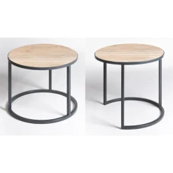 La Sartoria del Marmo by Lombardi Marmi Nesting Tables<Alicudi and Filicudi Travertine Set of 2 Coffee Tables