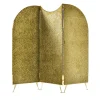Black Tie Room Dividers<Aliseo 3-Panel Patterned Golden Fabric Room Divider