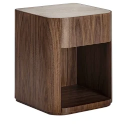 Carpanelli Nightstands<Alma 1-Drawer Walnut Nightstand with Travertine Marble Top