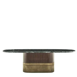 Zanaboni Dining Tables<Alma-Decor ED/50 669 Oval Dining Table with Silver Paradiso Marble top