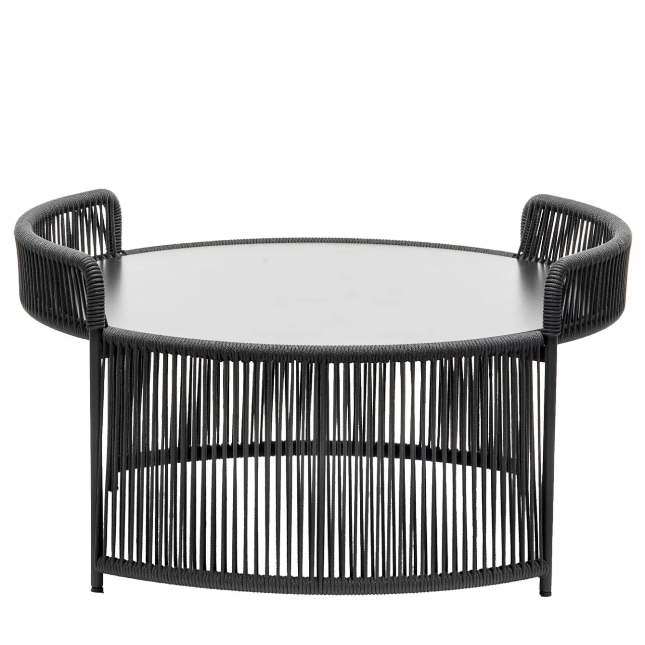 Chairs & More Outdoor Coffee Tables<Altana Medium Round Anthracite Coffee Table by Antonio De Marco