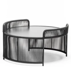 Chairs & More Outdoor Coffee Tables<Altana Medium Round Anthracite Coffee Table by Antonio De Marco