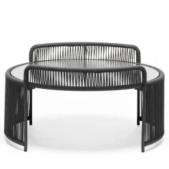 Chairs & More Outdoor Coffee Tables<Altana Medium Round Anthracite Coffee Table by Antonio De Marco