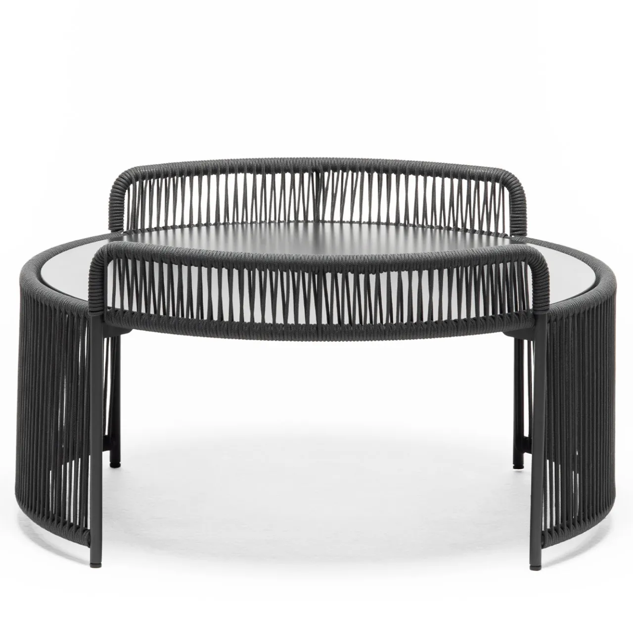Chairs & More Outdoor Coffee Tables<Altana Medium Round Anthracite Coffee Table by Antonio De Marco