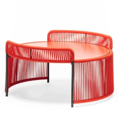 Chairs & More Outdoor Coffee Tables<Altana Medium Round Red Coffee Table by Antonio De Marco