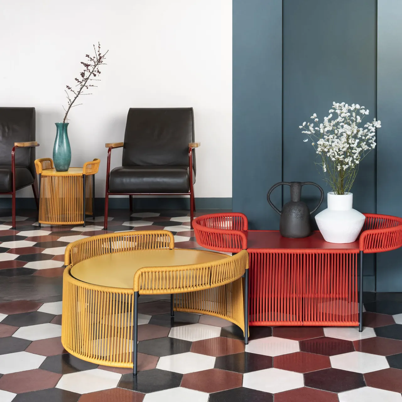 Chairs & More Outdoor Coffee Tables<Altana Medium Round Yellow Coffee Table by Antonio De Marco