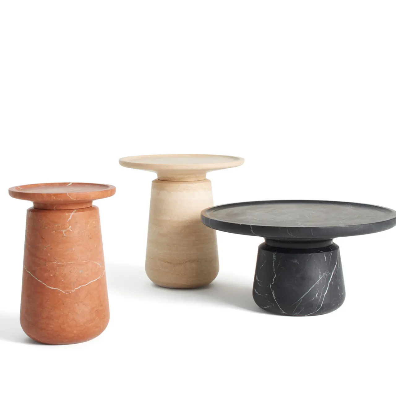 MMairo Side Tables<Altana Medium Travertine Side Table by Ivan Colominas