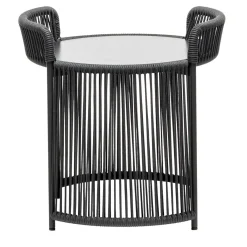 Chairs & More Outdoor Coffee Tables<Altana Small Round Anthracite Coffee Table by Antonio De Marco