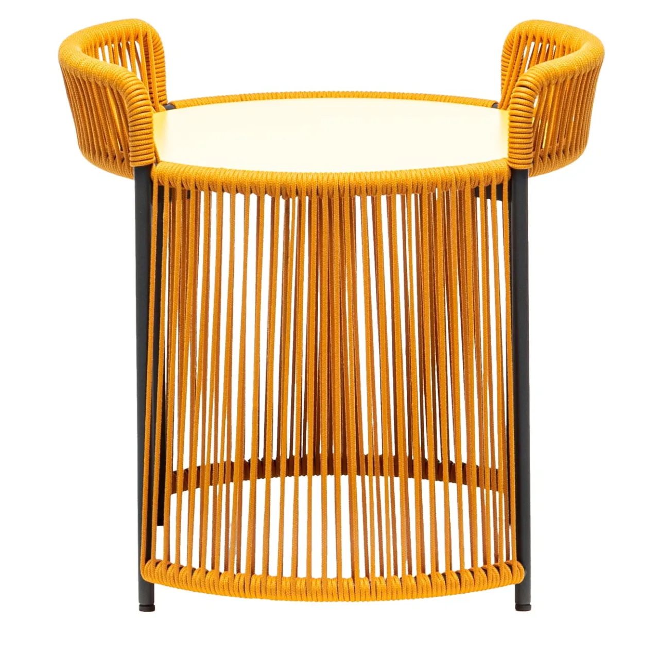 Chairs & More Outdoor Coffee Tables<Altana Small Round Yellow Coffee Table by Antonio De Marco