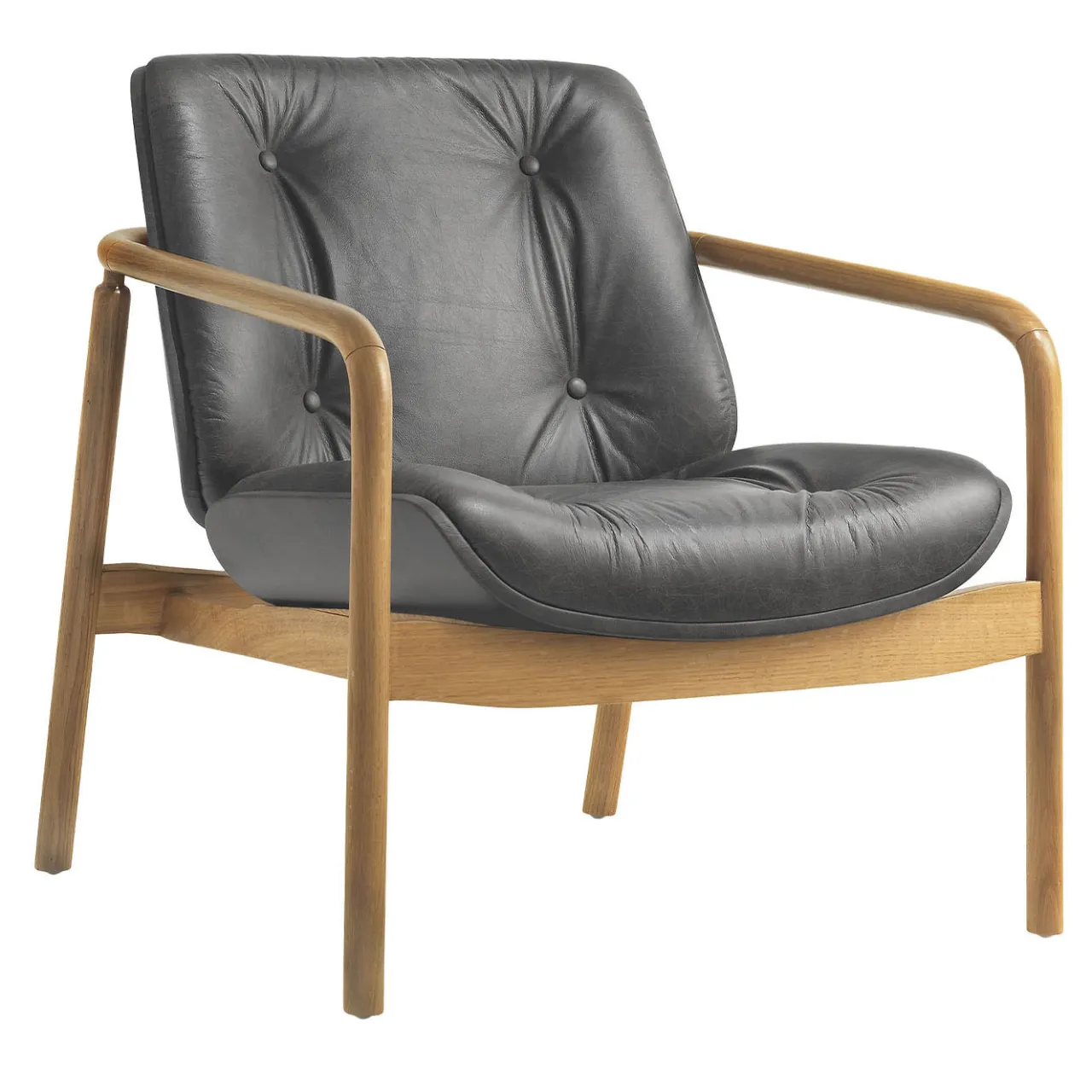 Morello Gianpaolo Armchairs<Amalfi Black-Leather Armchair