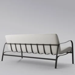 Officina Ciani Outdoor Sofas & Benches<Amalfi White and Gray Sofa by Studio 63 in Stainless Steel