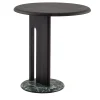 Morica Design Side Tables<Ambrogio Alto Lagoon Oak Side Table with Alps Green Marble Base
