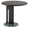 Morica Design Side Tables<Ambrogio Basso Round Black Side Table with Alps Green Marble Base