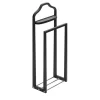 Giobagnara Coat Stands<Amedeo Black Leather Valet