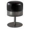 Laura Meroni Stools<Amelie Black Leather Swivel Stool