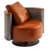 Laura Meroni Armchairs<Amelie Orange Leather Armchair