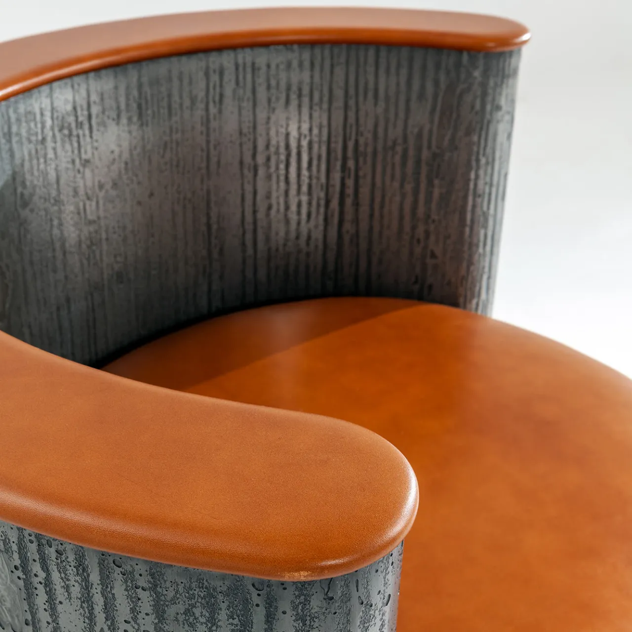 Laura Meroni Armchairs<Amelie Orange Leather Armchair