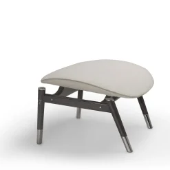 Visionnaire Stools<Amerigo Dehors White Fabric And Ash Wood Legs Pouf