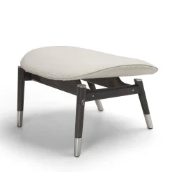 Visionnaire Stools<Amerigo Dehors White Fabric And Ash Wood Legs Pouf