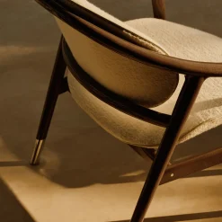Visionnaire Lounge Chairs<Amerigo Dehors White Fabric And Solid Ash Wood Legs Lounge Chair