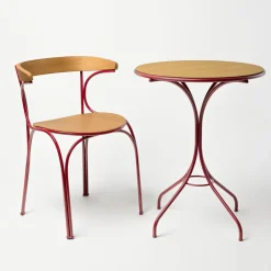 Gebrüder Thonet Vienna GmbH (GTV) – Wiener GTV Design Bistro Tables<Ample Red Outdoor Bistrot Table by Nichetto Studio