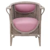 Mila Maurizi Armchairs<Angelina Pink Rattan Lounge Chair