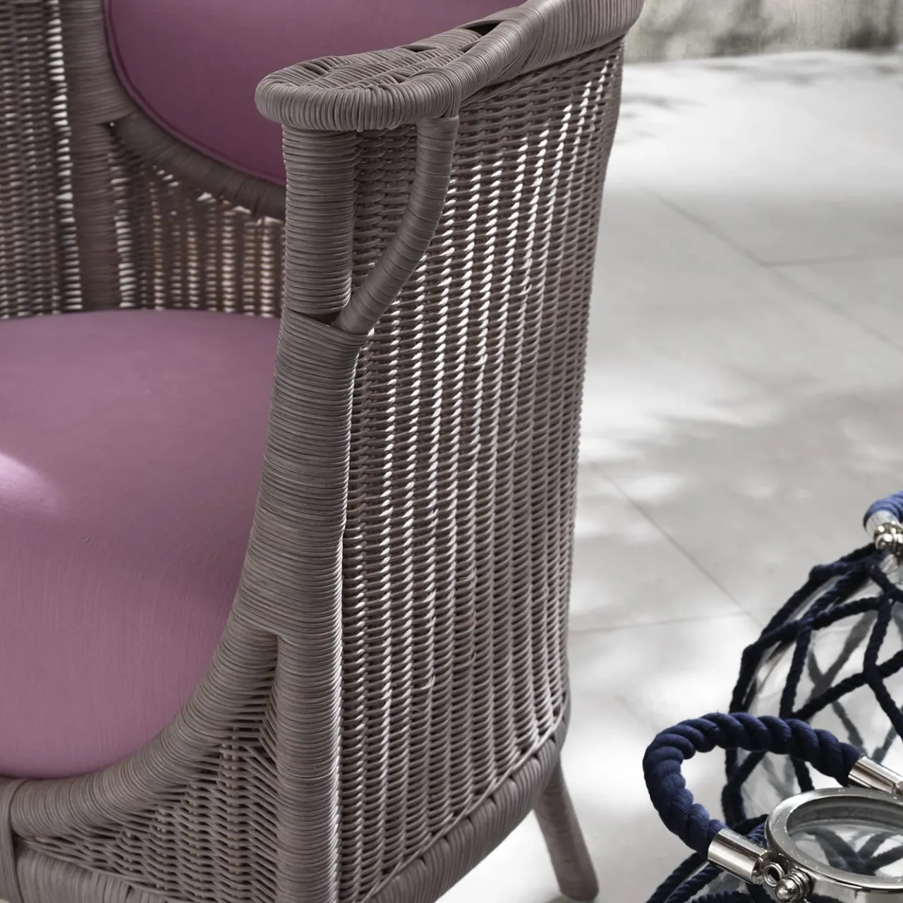 Mila Maurizi Armchairs<Angelina Pink Rattan Lounge Chair