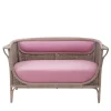 Mila Maurizi Sofas<Angelina Pink Rattan Loveseat