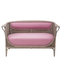 Mila Maurizi Sofas<Angelina Pink Rattan Loveseat