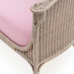 Mila Maurizi Sofas<Angelina Pink Rattan Loveseat